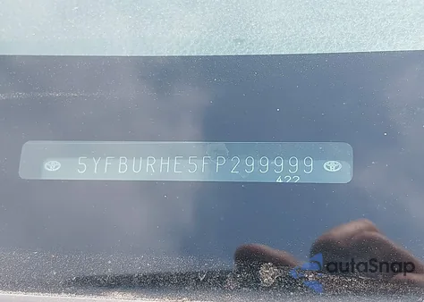 2015 Toyota Corolla S Plus from USA, damaged, VIN 5YFBURHE5FP299999